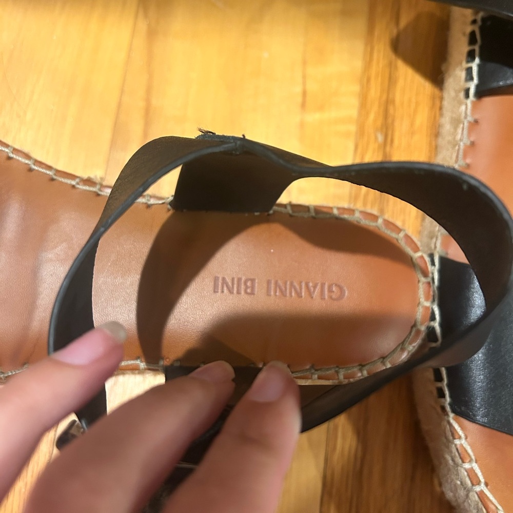 Gianni Bini Black and Brown Espadrilles Comfortable Casual Shoes - Picture 2 of 4